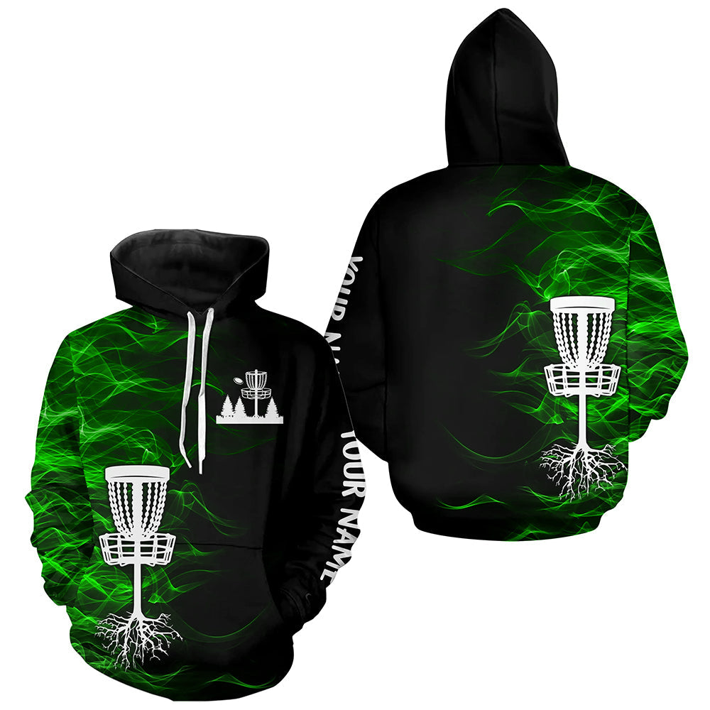 Green smoke black Disc Golf Hoodies custom team disc golf basket disc golf hoodie NQS8941