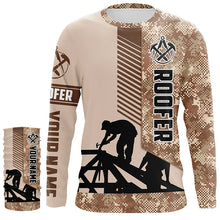 Load image into Gallery viewer, Personalized Roofing Roof repair UV Protection Long sleeve, T-shirt for Roofing Contractors, Roofers FSD4059