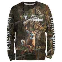 Load image into Gallery viewer, Whitetail Deer Hunting Custom Name Camo Shirt, Deer Hunting Clothing, Camouflage Deer Shirts FSD2385