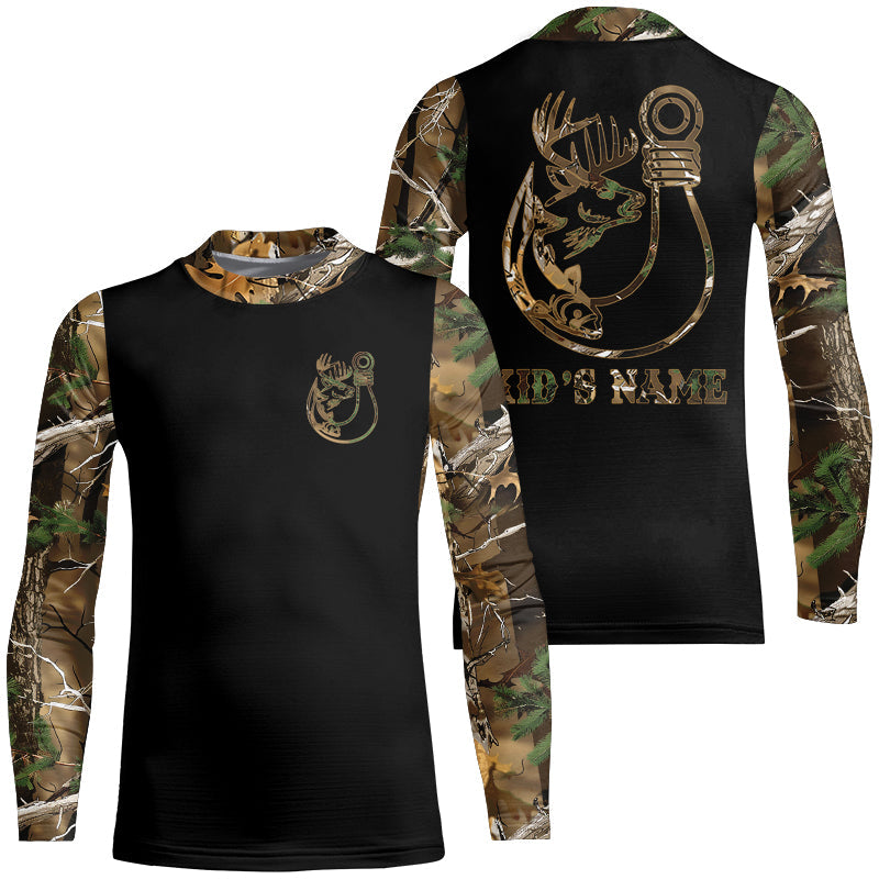 Hunting and Fishing camouflage symbol custom name all over print Shirts Personalized gift FSD4579