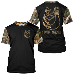 Hunting and Fishing camouflage symbol custom name all over print Shirts Personalized gift FSD4579