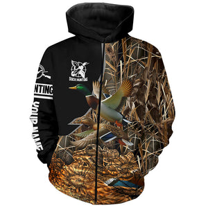 Best Duck Hunting Waterfowl Camo Custom Name Shirts for Duck Hunter, Personalized Hunting Gifts FSD692