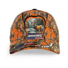 Load image into Gallery viewer, Deer Hunting Orange Camo Hats, American Hunter Deer hat Adjustable Unisex Hunting Baseball hat FSD3441