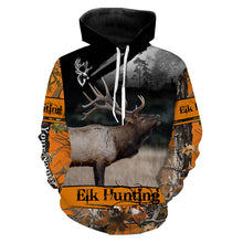 Load image into Gallery viewer, Elk hunting orange camouflage custom name shirts for hunters, Personalized elk hunting gifts FSD51