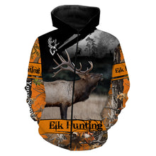 Load image into Gallery viewer, Elk hunting orange camouflage custom name shirts for hunters, Personalized elk hunting gifts FSD51