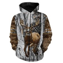 Load image into Gallery viewer, Deer Buck American Flag Custom Name 3D All over printed Shirts, Deer Hunting Shirt, Personalized Hunting Gifts - FSD2987