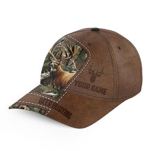 Load image into Gallery viewer, Deer Buck hunting Camo Custom Name Hat Adjustable Unisex Hunting Baseball Hat FSD3144