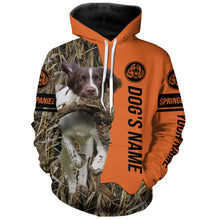 Load image into Gallery viewer, English Springer Spaniel Hunting Dog Customized Name All over print Shirts for Hunters, Hunting Gifts FSD4079