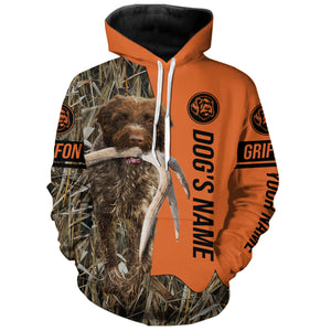 Wirehaired pointing griffon Hunting Dog Customized Name All over printed Shirts, Hunting Gifts FSD4081