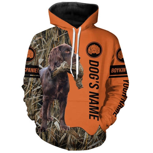 Boykin Spaniel Hunting Dog Customized Name All over printed Shirts for Hunters, Hunting Gifts FSD4084