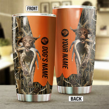 Load image into Gallery viewer, German Shorthaired Pointer Birds &amp; Deer shed Hunting Dog Custom name Stainless Steel Tumbler Cup FSD4285