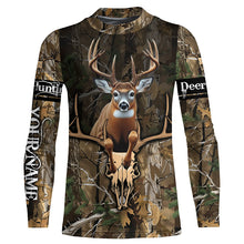 Load image into Gallery viewer, Deer Hunting Big Buck Jumping Camouflage Custom Name all over print Shirts, Deer Hunting Gifts FSD745