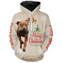 Load image into Gallery viewer, Christmas Vizsla Hunting Dog Custom Name Shirts, Gifts for Hunters FSD4617