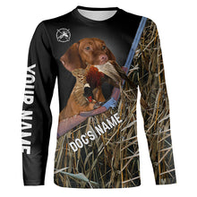 Load image into Gallery viewer, Vizsla Pheasant hunting Upland Game dogs Camo Custom Name all over print Shirts, Hoodie - FSD3811