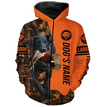 Load image into Gallery viewer, Pheasant Hunting with Dogs Black Labs Customize Name Shirts for Bird Hunter, Labrador Retriever shirt FSD4027