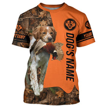 Load image into Gallery viewer, Pheasant Hunting with Dogs Brittany Customize Name Shirts for Bird Hunter, Brittany Spaniel shirt FSD4030