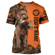 Load image into Gallery viewer, Pheasant Hunting with Dogs Pudelpointer customize Name Shirts for Bird Hunter, Pudel pointer dog shirt FSD4033