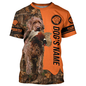 Pheasant Hunting with Dogs Pudelpointer customize Name Shirts for Bird Hunter, Pudel pointer dog shirt FSD4033