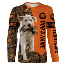 Load image into Gallery viewer, Pheasant Hunting with Dog white Labs customize Name Shirts for Bird Hunter, Labrador Retriever shirt FSD4034