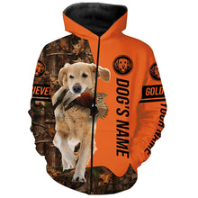 Load image into Gallery viewer, Pheasant Hunting with Dog Golden Retriever customize Name Shirts for Bird Hunter, Retriever shirt FSD4035