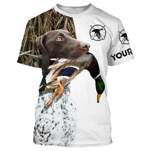 Load image into Gallery viewer, Duck Hunting With Dog GSP German Shorthaired Pointer Customize Name All Over Printed Shirts - Personalized Hunting Gifts  FSD2212