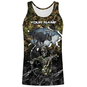 Deer Hunting Grim Reaper Camouflage Shirts for Deer Hunters, Personalized Hunting Shirts FSD761