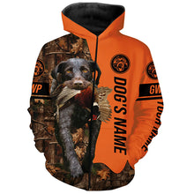 Load image into Gallery viewer, Pheasant Hunting with Dog German Wirehaired Pointers GWP Customize Name Shirts for Bird Hunter FSD4037