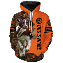 Load image into Gallery viewer, Pheasant Hunting with Dog English Springer Spaniel Customize Name Shirts for Bird Hunter FSD4038