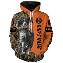 Load image into Gallery viewer, English Setter (black and white) Hunting Dog Customized Name Shirts for Hunters, Bird Hunting FSD4234