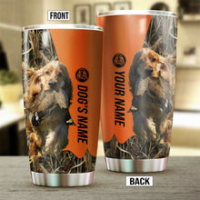 Load image into Gallery viewer, English Cocker Spaniel Birds &amp; Deer shed Hunting Dog Custom name Stainless Steel Tumbler Cup FSD4374