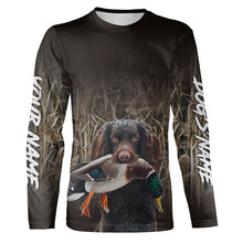 Load image into Gallery viewer, Duck Hunting Waterfowl Camo Boykin Spaniel Dog Shirts, Personalized Duck Hunting clothes FSD4545