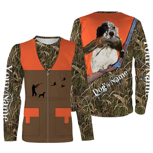 Custom Name English Setter Dog Pheasant Upland Hunting Vest shirt for Men FSD3989