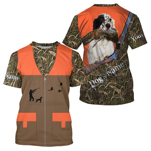 Custom Name English Setter Dog Pheasant Upland Hunting Vest shirt for Men FSD3989