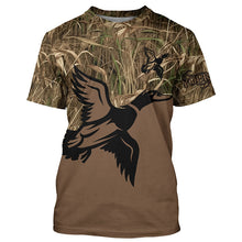Load image into Gallery viewer, Duck Hunting Waterfowl Camo Customized Name Shirts for Adult and Kid, Personalized Duck Hunting Gifts FSD2686