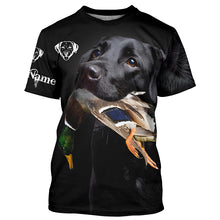 Load image into Gallery viewer, Personalized Duck Hunting Shirts Hunting Dog Labrador Retriever Black Lab 3D Full Printing Shirt, Hunting Gifts - FSD2688