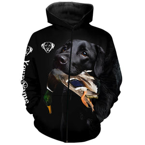 Personalized Duck Hunting Shirts Hunting Dog Labrador Retriever Black Lab 3D Full Printing Shirt, Hunting Gifts - FSD2688