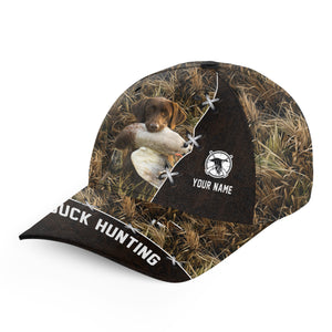 Duck hunting with Chocolate Lab Adjustable Baseball Hat, Personalized Duck hunting hat FSD3706