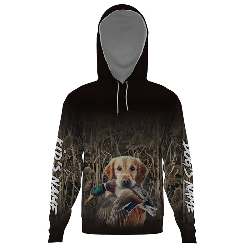 Duck Hunting Waterfowl Camo Golden Retriever Dog Shirts, Personalized Duck Hunting clothes FSD4540