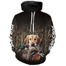 Load image into Gallery viewer, Duck Hunting Waterfowl Camo Golden Retriever Dog Shirts, Personalized Duck Hunting clothes FSD4540