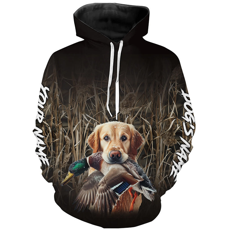 Duck Hunting Waterfowl Camo Golden Retriever Dog Shirts, Personalized Duck Hunting clothes FSD4540