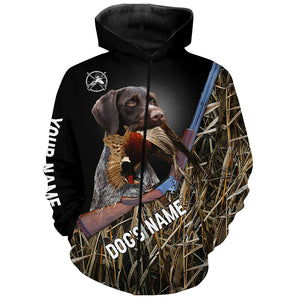 Deutsch Drahthaar Gun Dog Pheasant Hunting custom Name Shirts for Bird Hunters FSD3918