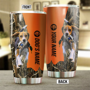 Beagle Birds & Deer shed Hunting Dog Custom name Stainless Steel Tumbler Cup FSD4320