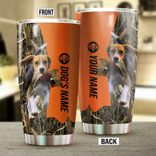 Load image into Gallery viewer, Beagle Birds &amp; Deer shed Hunting Dog Custom name Stainless Steel Tumbler Cup FSD4320