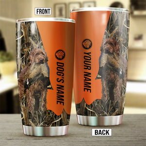 Pudelpointer Birds & Deer shed Hunting Dog Custom name Stainless Steel Tumbler Cup FSD4324