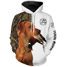 Load image into Gallery viewer, Pheasant Hunting With Dog Fox Red Labrador Custom Name 3D Full Printing Shirts For Men Women - Personalized Hunting Gifts FSD2724