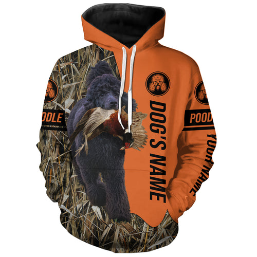 Poodle Hunting Dog Duck, Pheasant, Grouse, Deer shed Customized Name All over printed Shirts, Hunting Gifts FSD4121