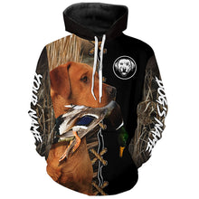 Load image into Gallery viewer, Fox Red Labrador Retriever Hunting Custom Name Shirt, Personalized Hunting Dog Hoodie FSD4683