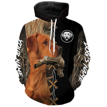 Load image into Gallery viewer, Fox Red Labrador Retriever Hunting Custom Name Shirt, Personalized Hunting Dog Hoodie FSD4683