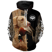 Load image into Gallery viewer, Chesapeake bay Retriever Hunting Dog Custom Name Hoodie Shirt for Hunter FSD4762