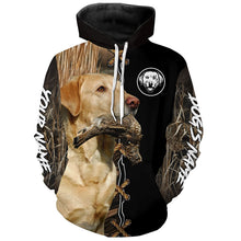 Load image into Gallery viewer, Yellow Labrador Retriever Hunting Dog Custom Name Hoodie Shirt for Hunter FSD4686